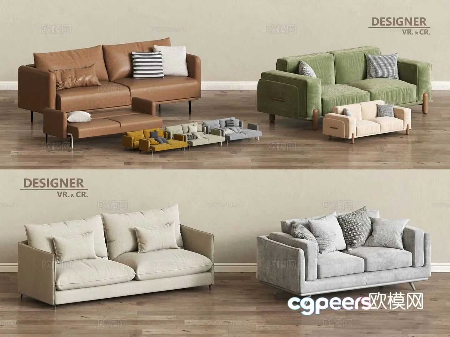Modern love sofa 3d model