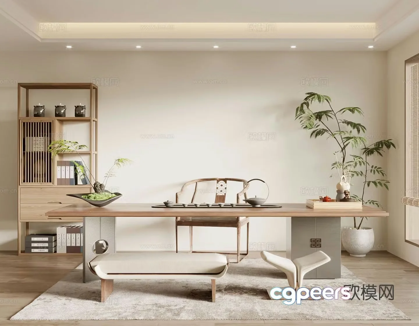 New Chinese tea room 3d model