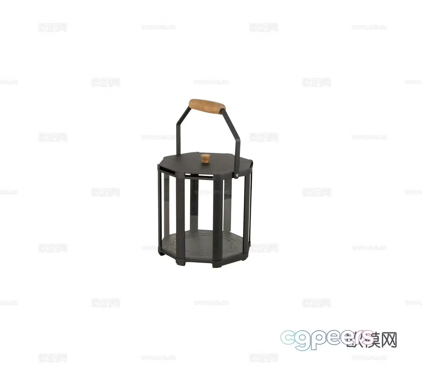 Modern Wasabi Metal Glass Outdoor Garden Garden Floor Lamp Ambient Light Garden Light Group 3D Model