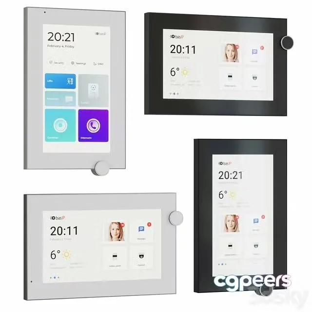 3ds Max Free – Video intercom AZ-07LL white black from BAS-IP