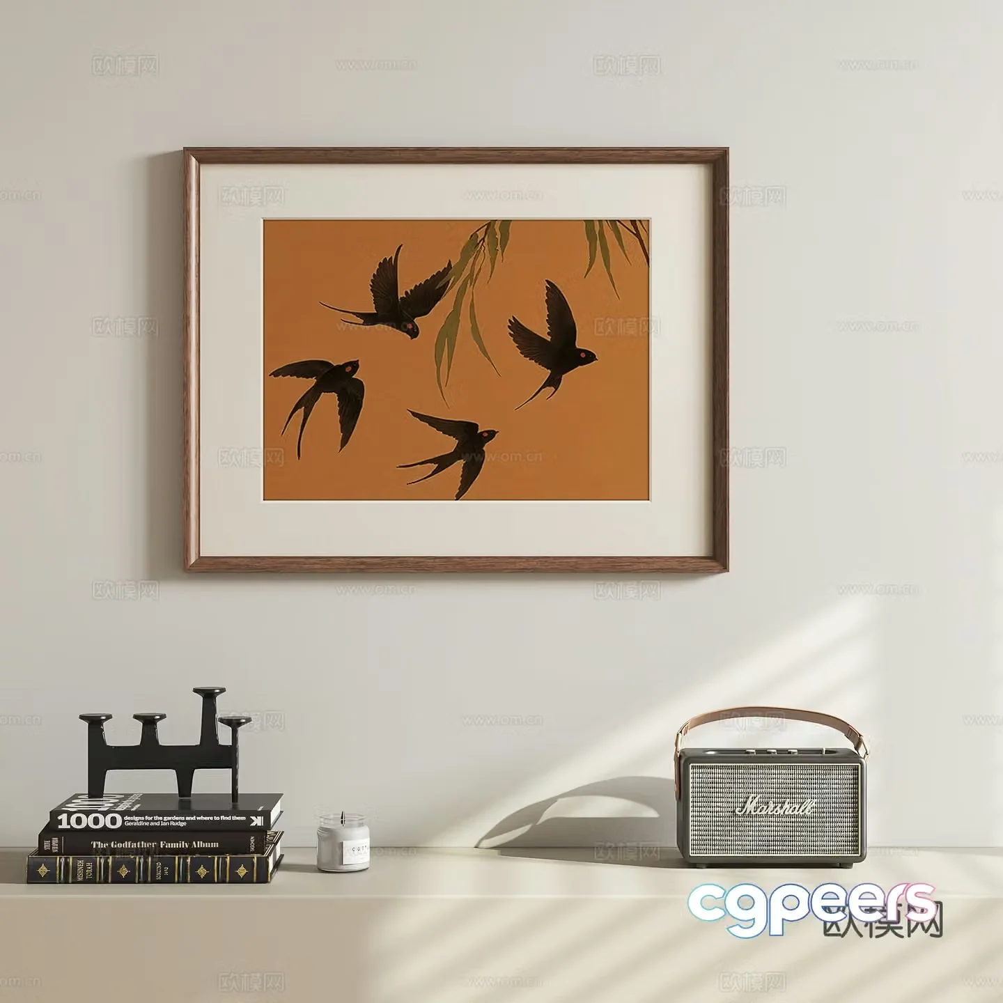 Nordic medieval style hanging painting 3D model