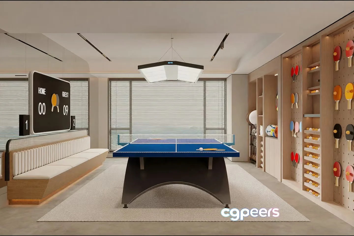 A Ping Pong Table 3D Model – 4510 – CORONA Render