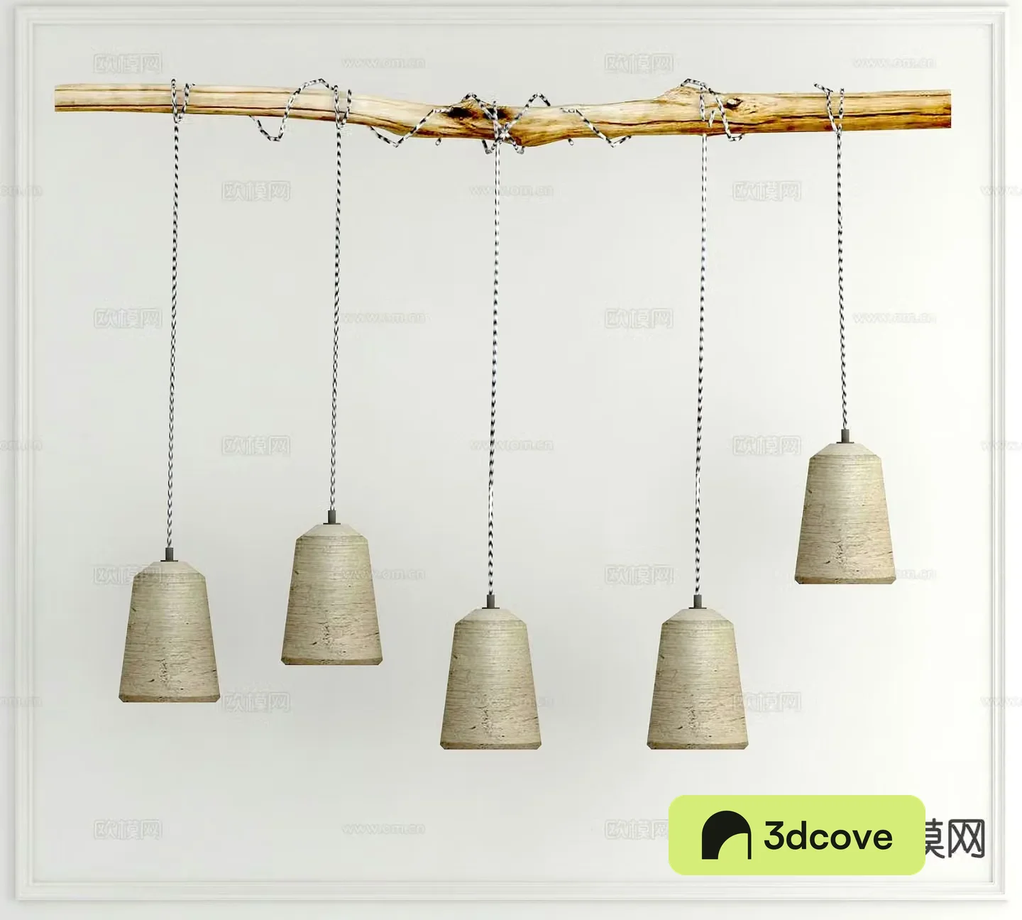 Wabi-sabi chandelier cement chandelier