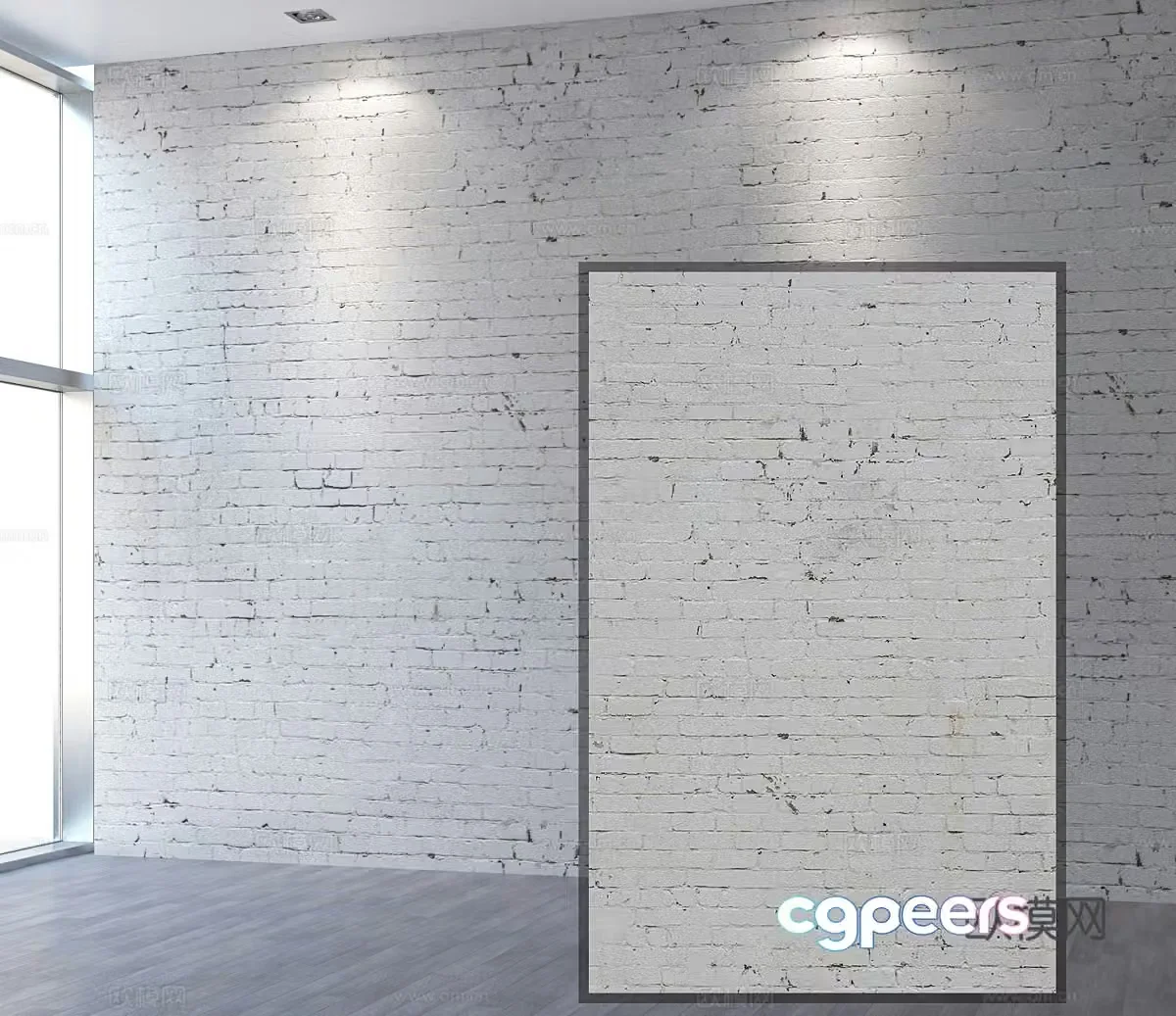 Old brick wall 3d model