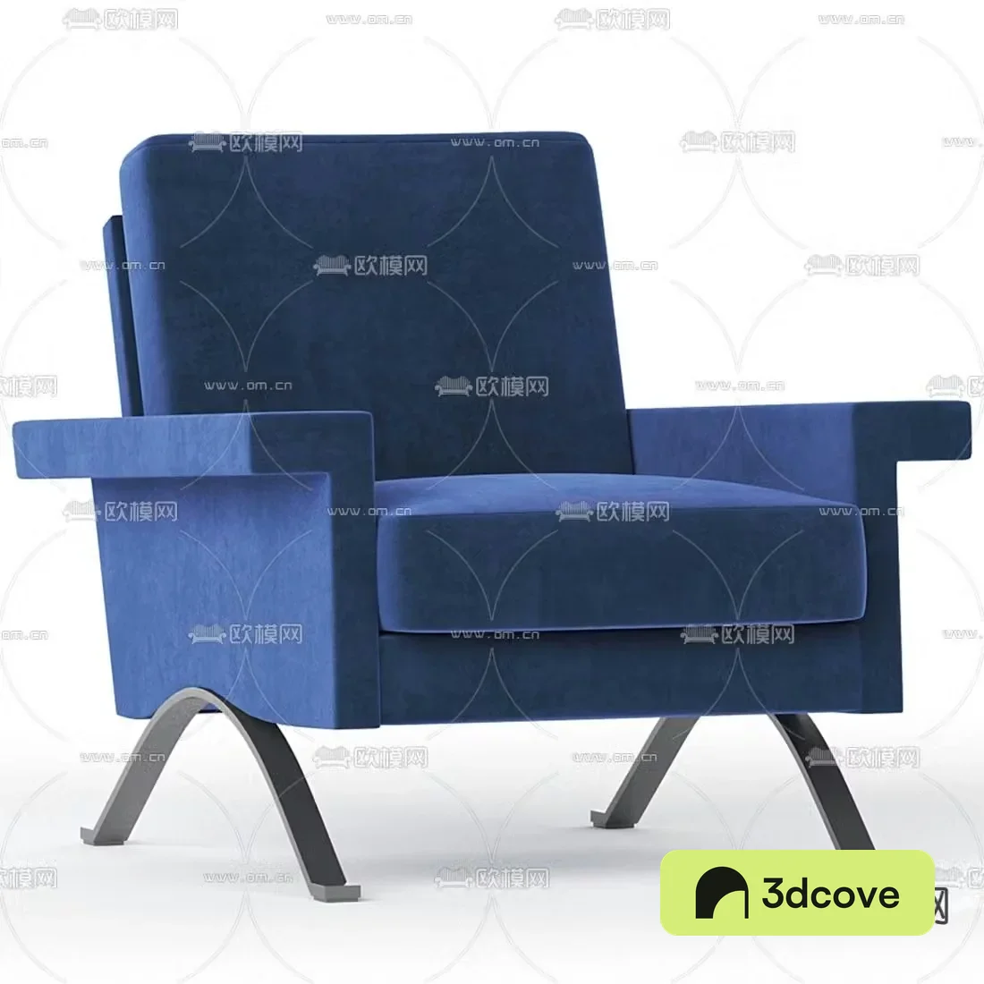 Cassina Klein Blue Lounge Chair