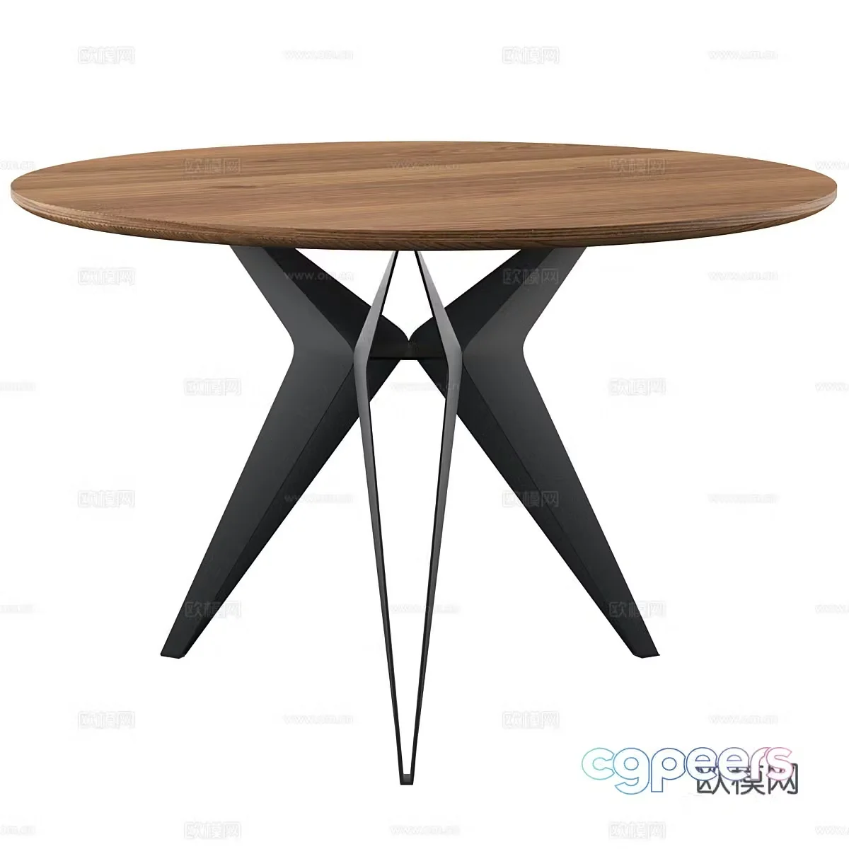 Modern Italian round dining table 3d model