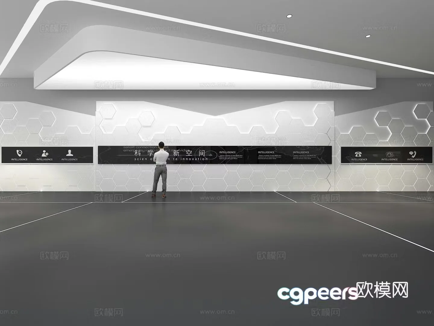 Cultural wall Corporate culture wall Display wall Theme wall Exhibition hall Campus culture Corridor 3D model