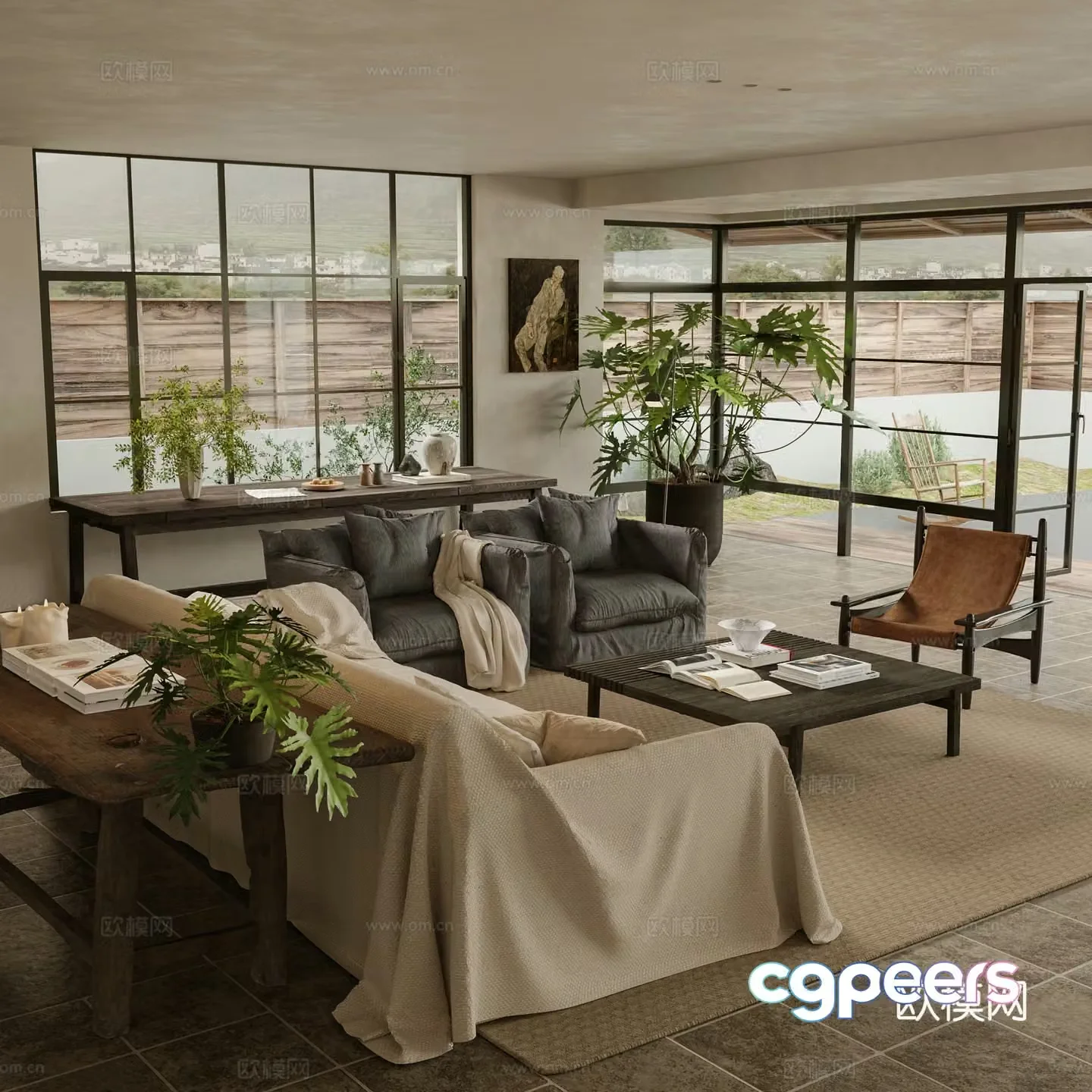 3D model of Wasabi Middle Style B&B Living Room
