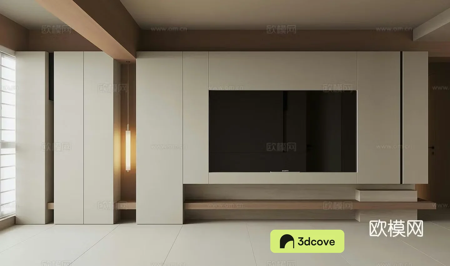 Modern TV background wall