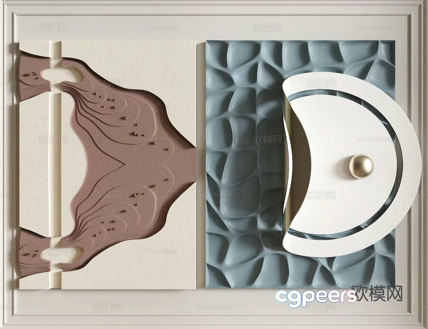 Abstract wall decoration art hanging 3d model
