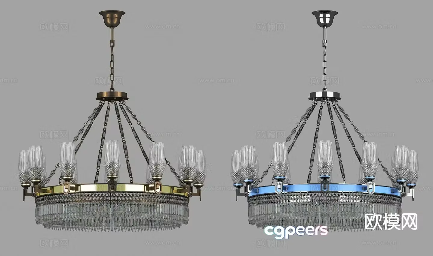 Simple European crystal lamp art lamp 3d model