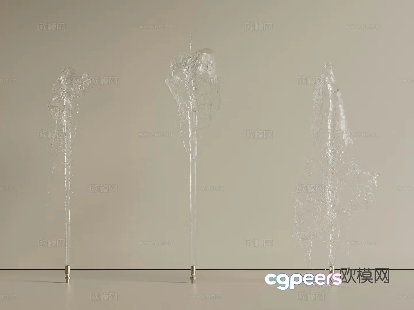 New Chinese style modern fountain waterscape water system fountain flowing water 3d model