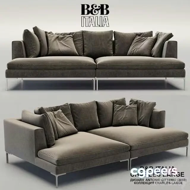 3ds Max Free – B & B Italia CHARLES LARGE
