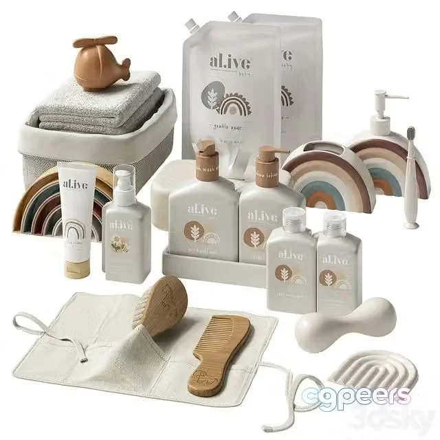 3ds Max Free – Decor for kids bathroom_02