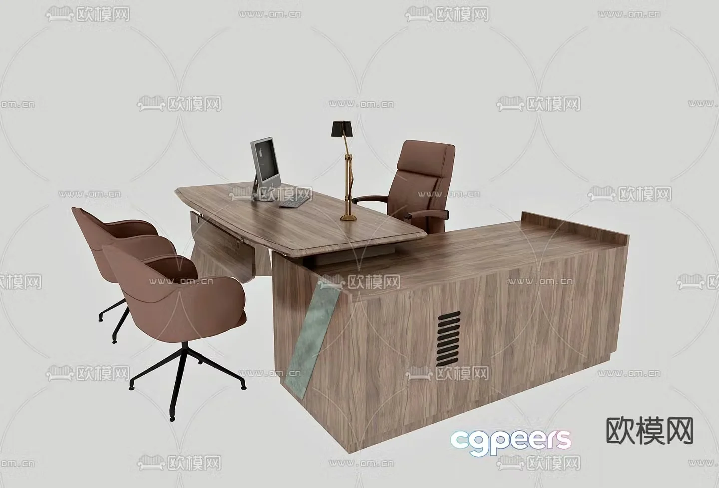 office desk executive desk 3d model