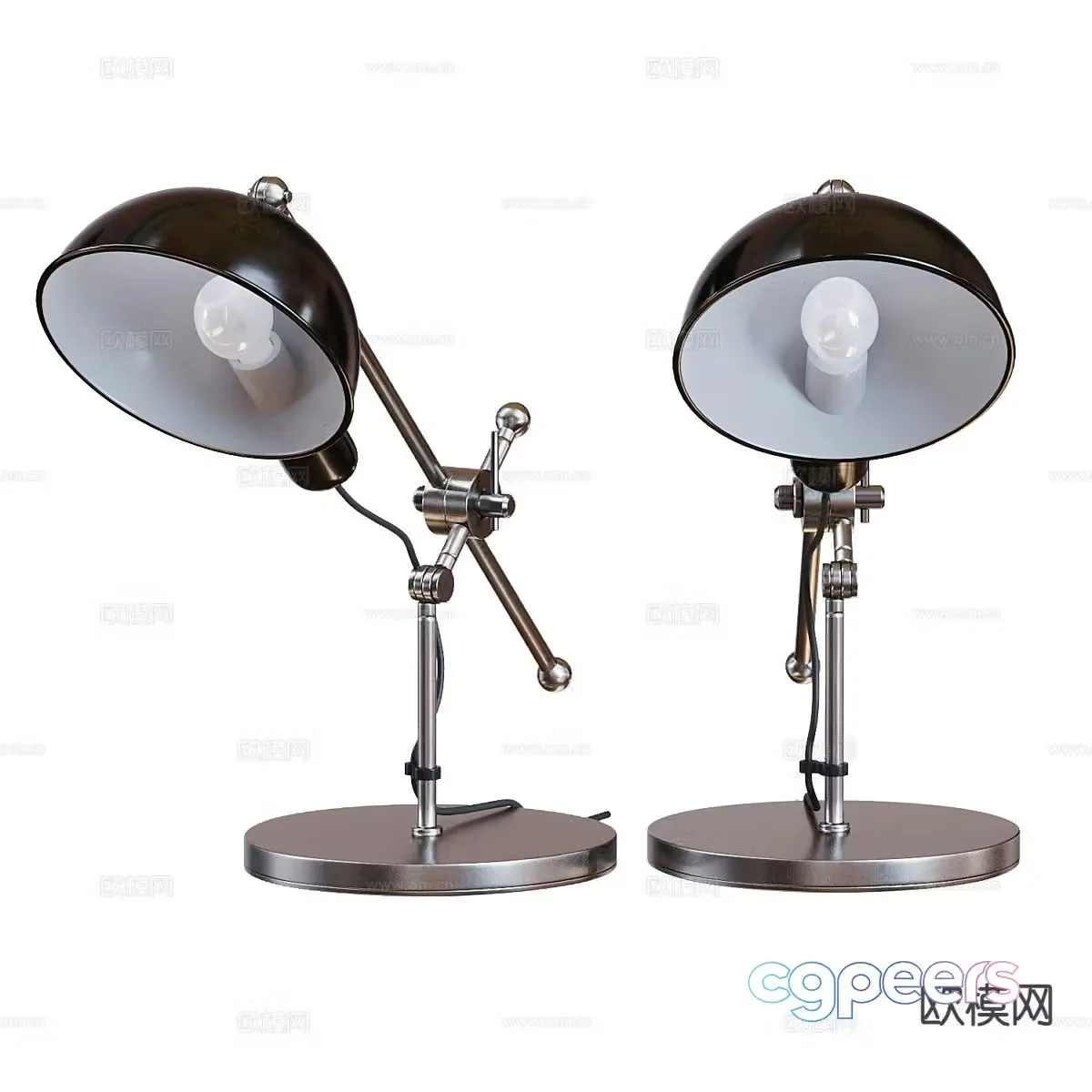Medieval style desk lamp 3d model