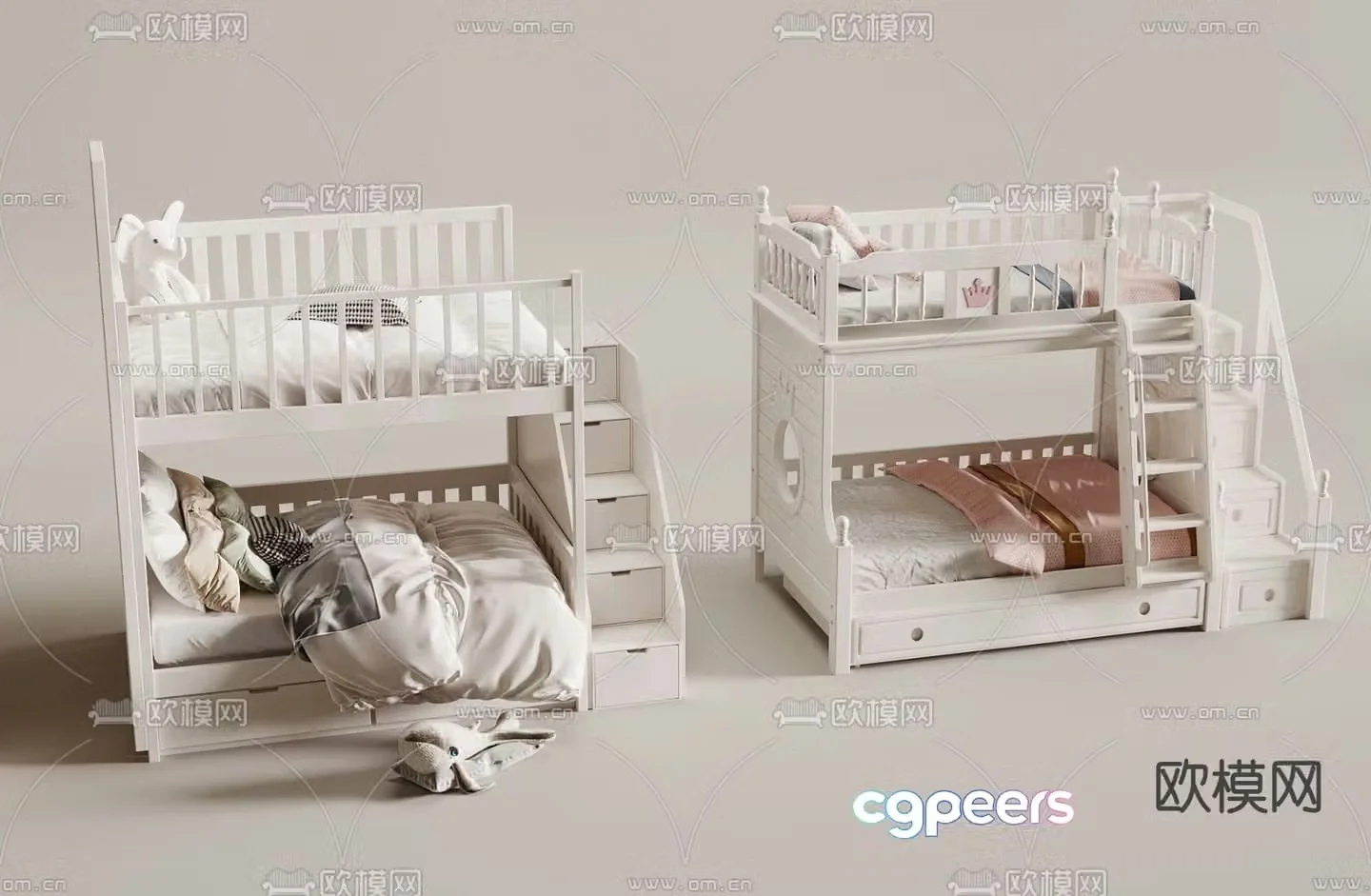 bunk bed 3d model