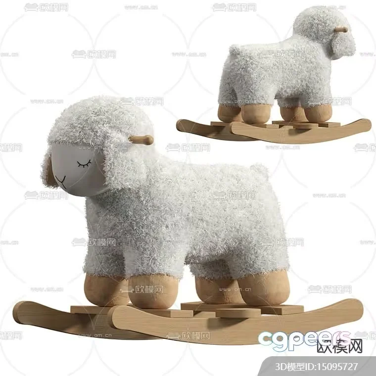 A Rocking Sheep Toy 3D Model – 7331 – VRAY Render