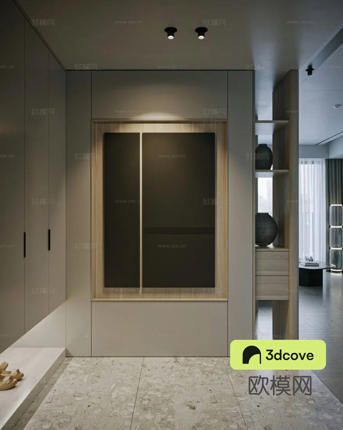 Modern entrance hall minimalist entrance hall Italian entrance hall decorative painting