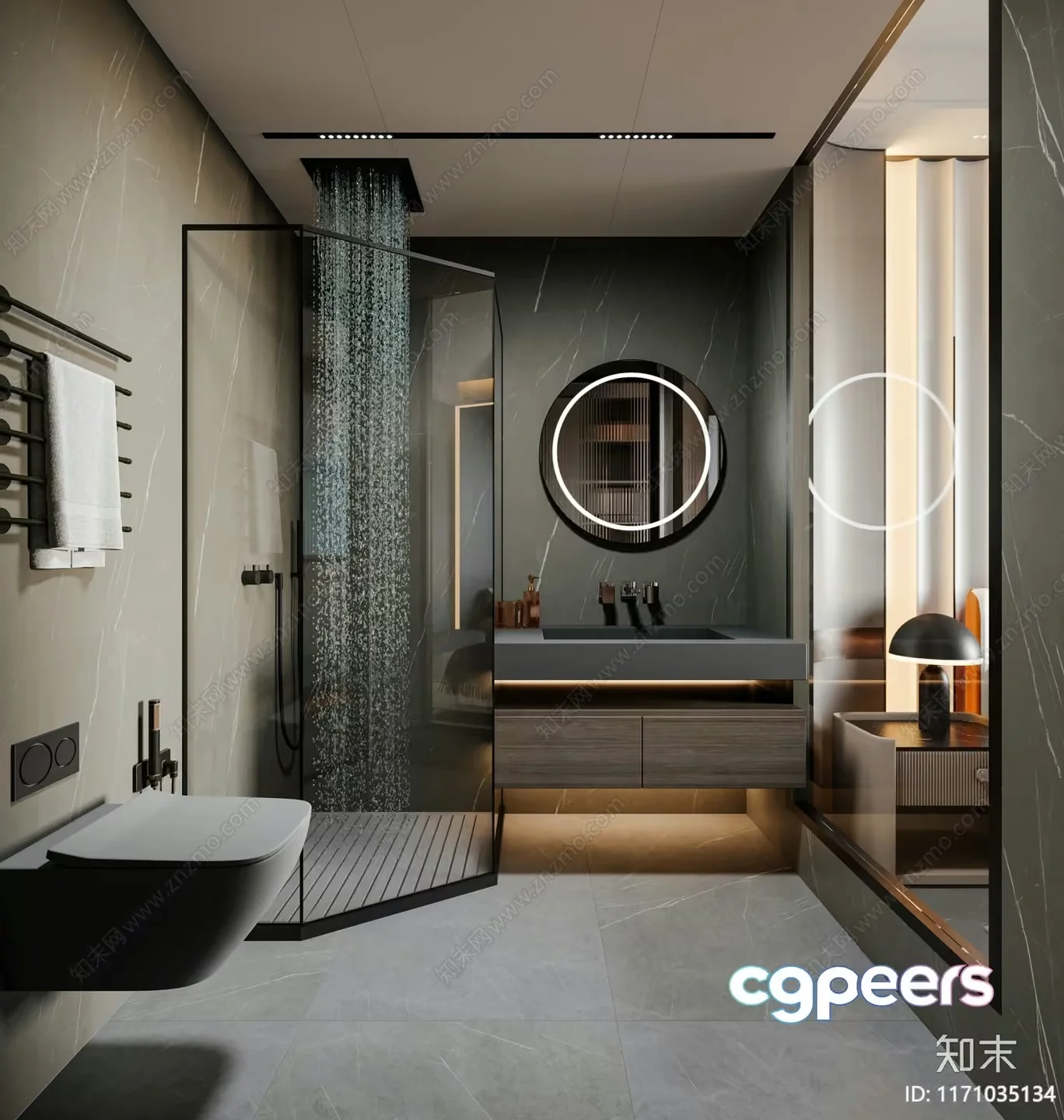 Modern Bathroom 3D Model – 5789 – VRAY Render