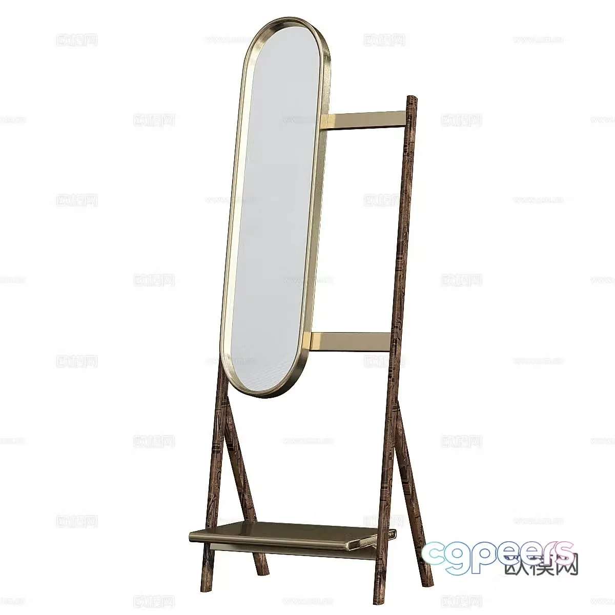 New Chinese dressing mirror 3D model