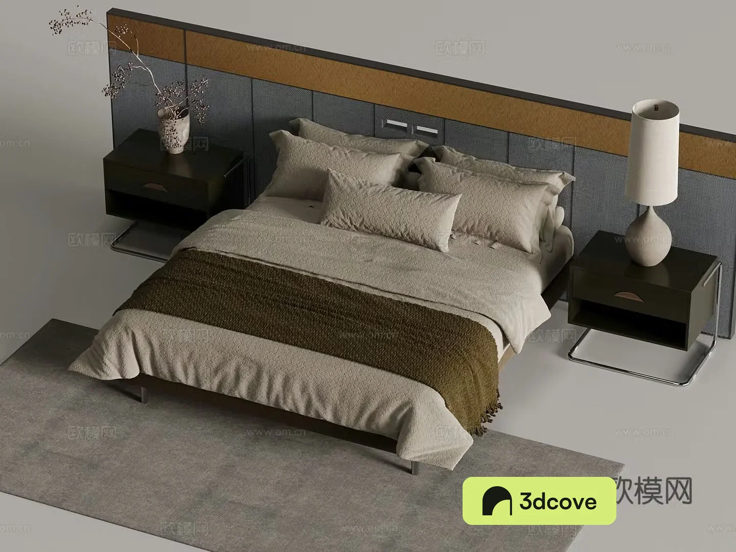 Jijifeng Double Bed Nightstand