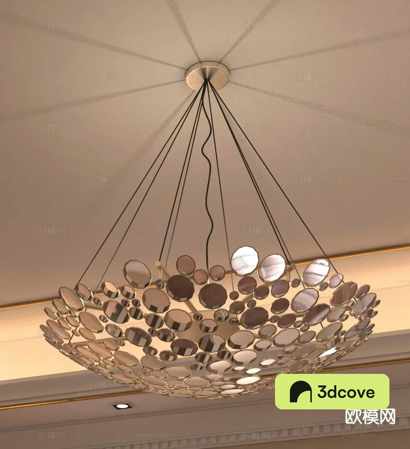 Modern sequin chandelier decorative lamp