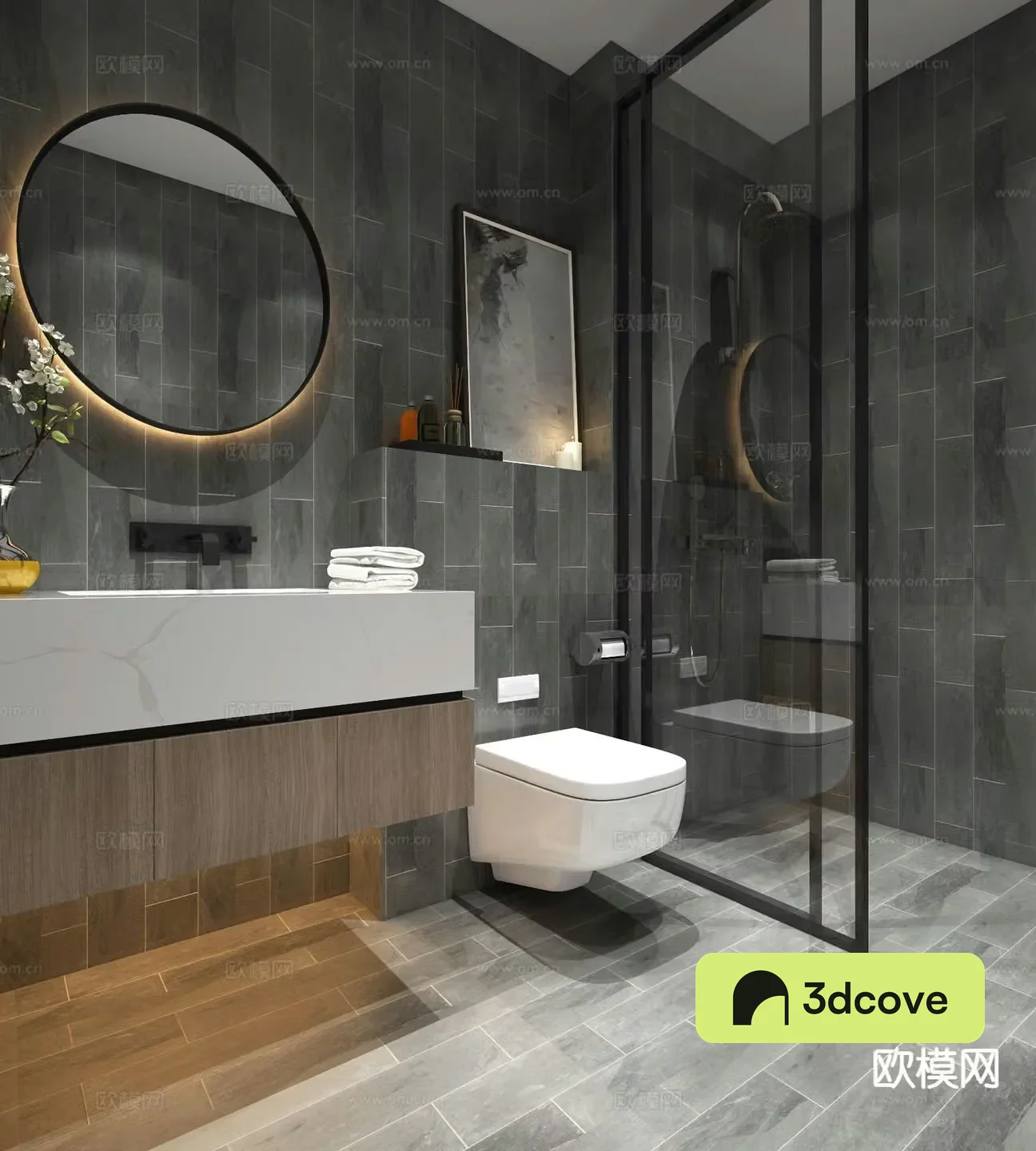 Modern bathroom toilet