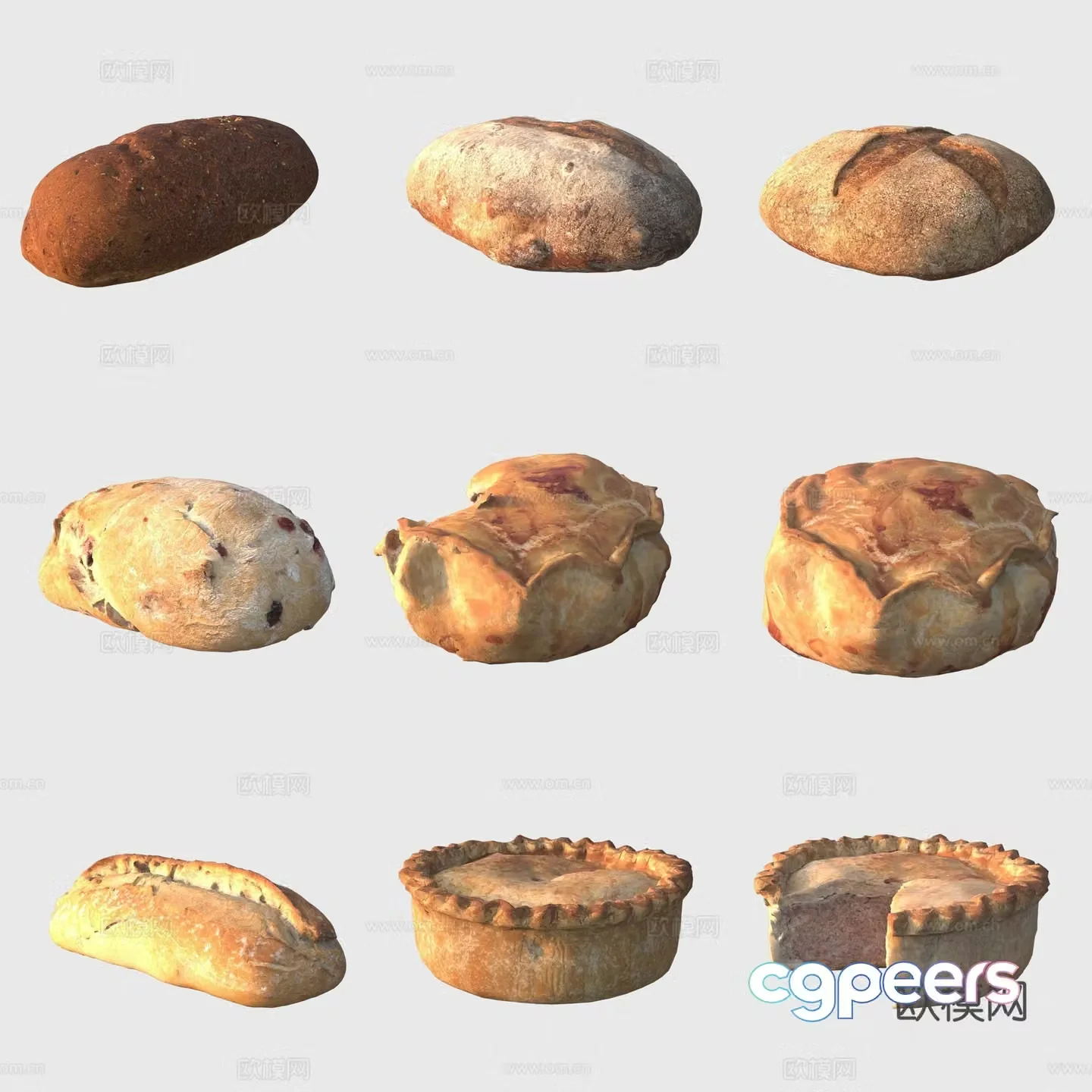 Food bread leba 3d model