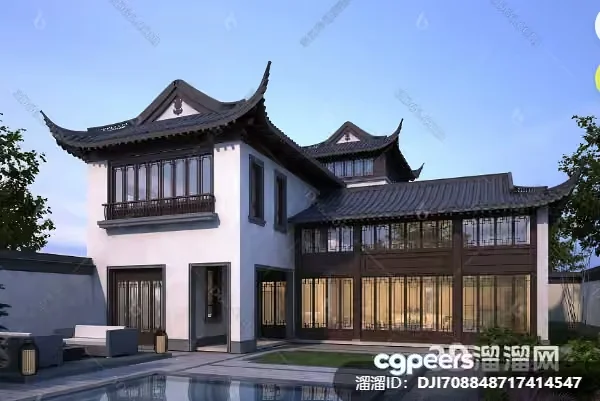 A Traditional Chinese House 3D Model – 14299 – VRAY Render