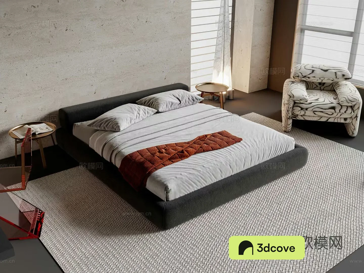 Modern double bed