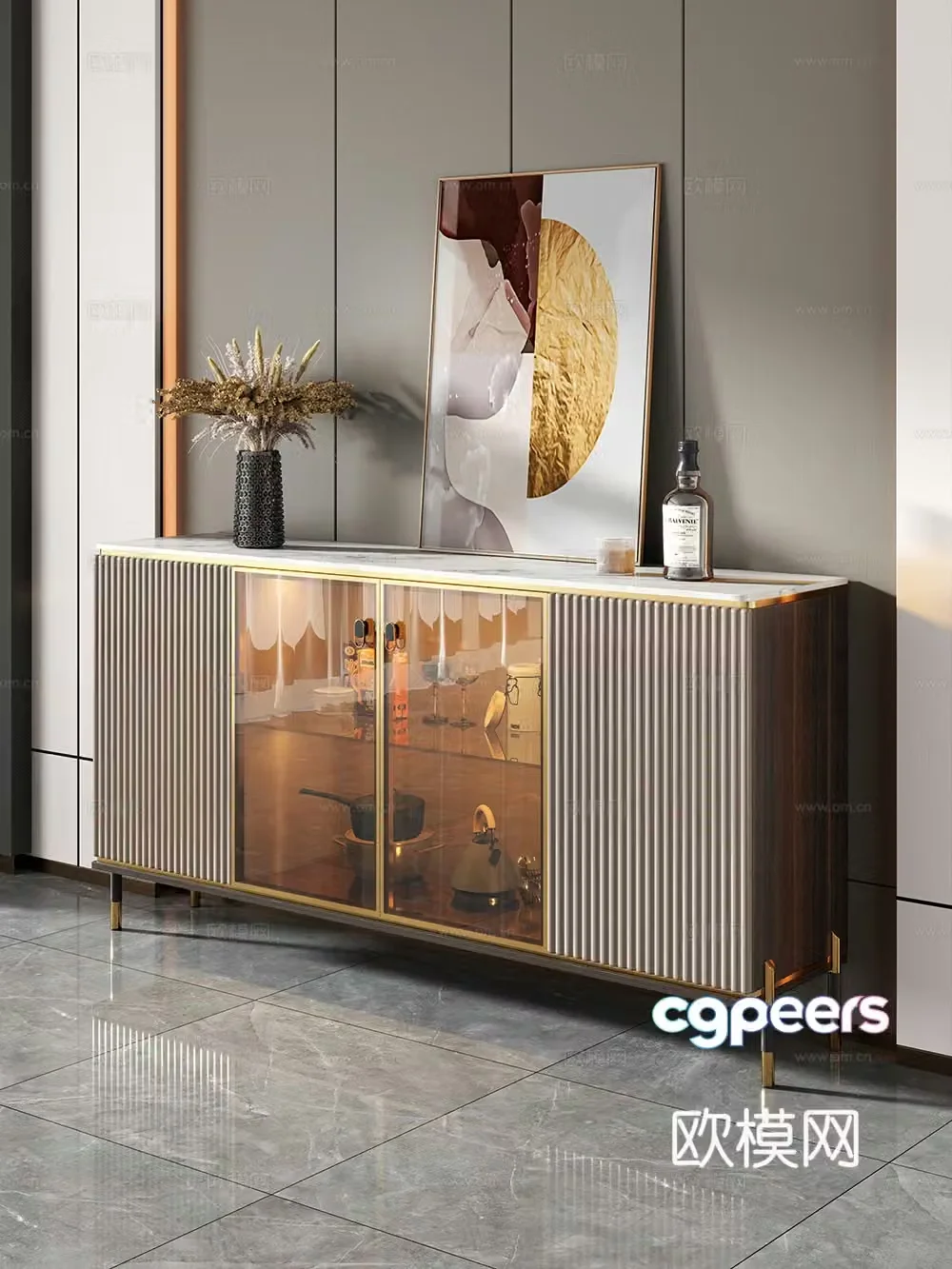 Sideboard Sideboard Storage Cabinet 3D Model