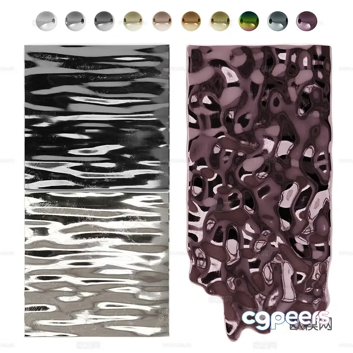 Modern metal plate pendant 3d model