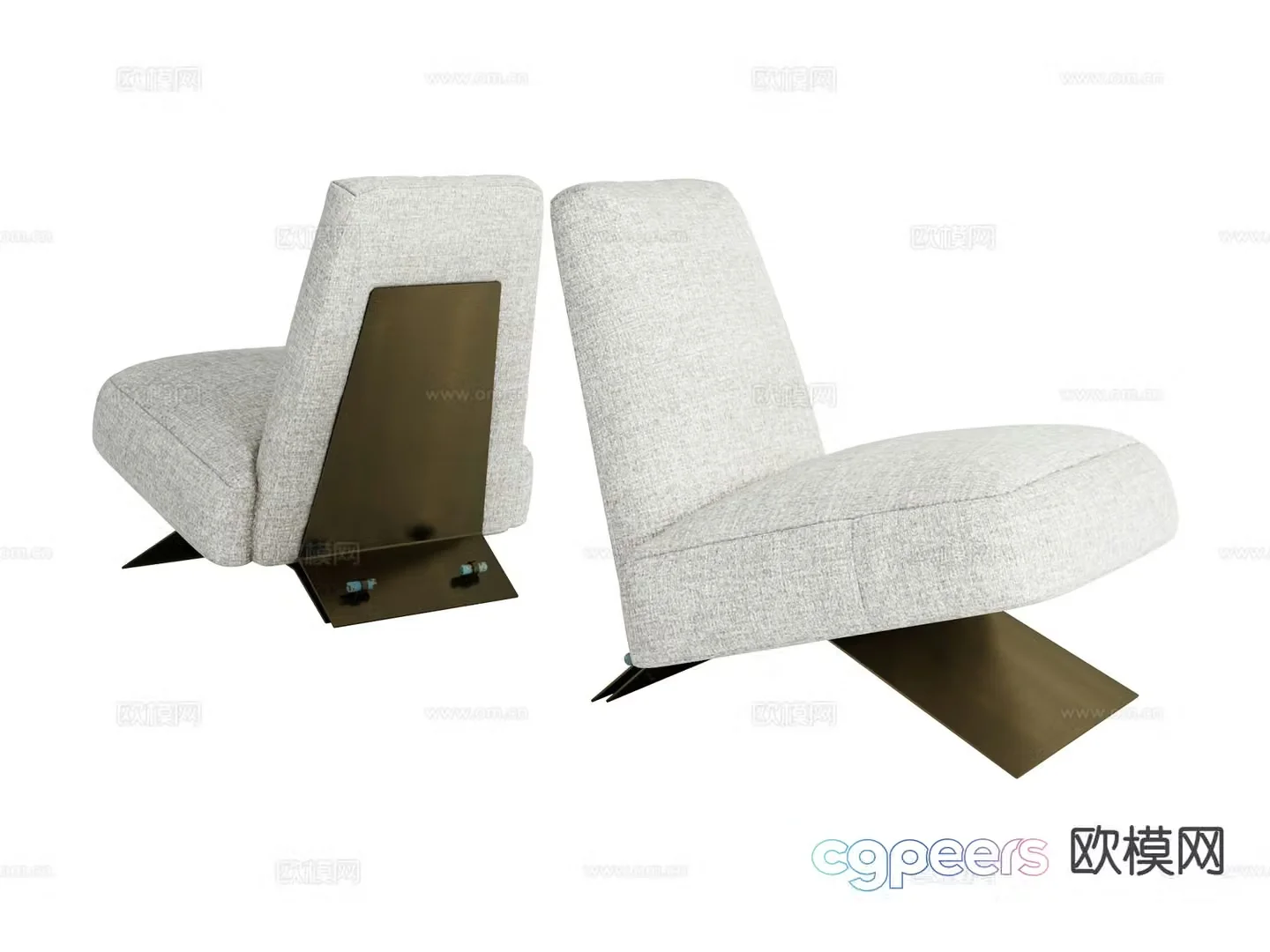 visionnaire lounge chair armchair 3d model