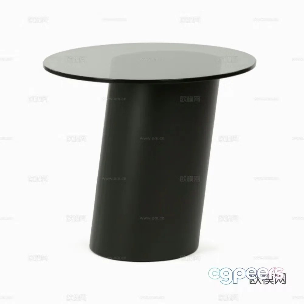 Modern round table side table angle table 3D model