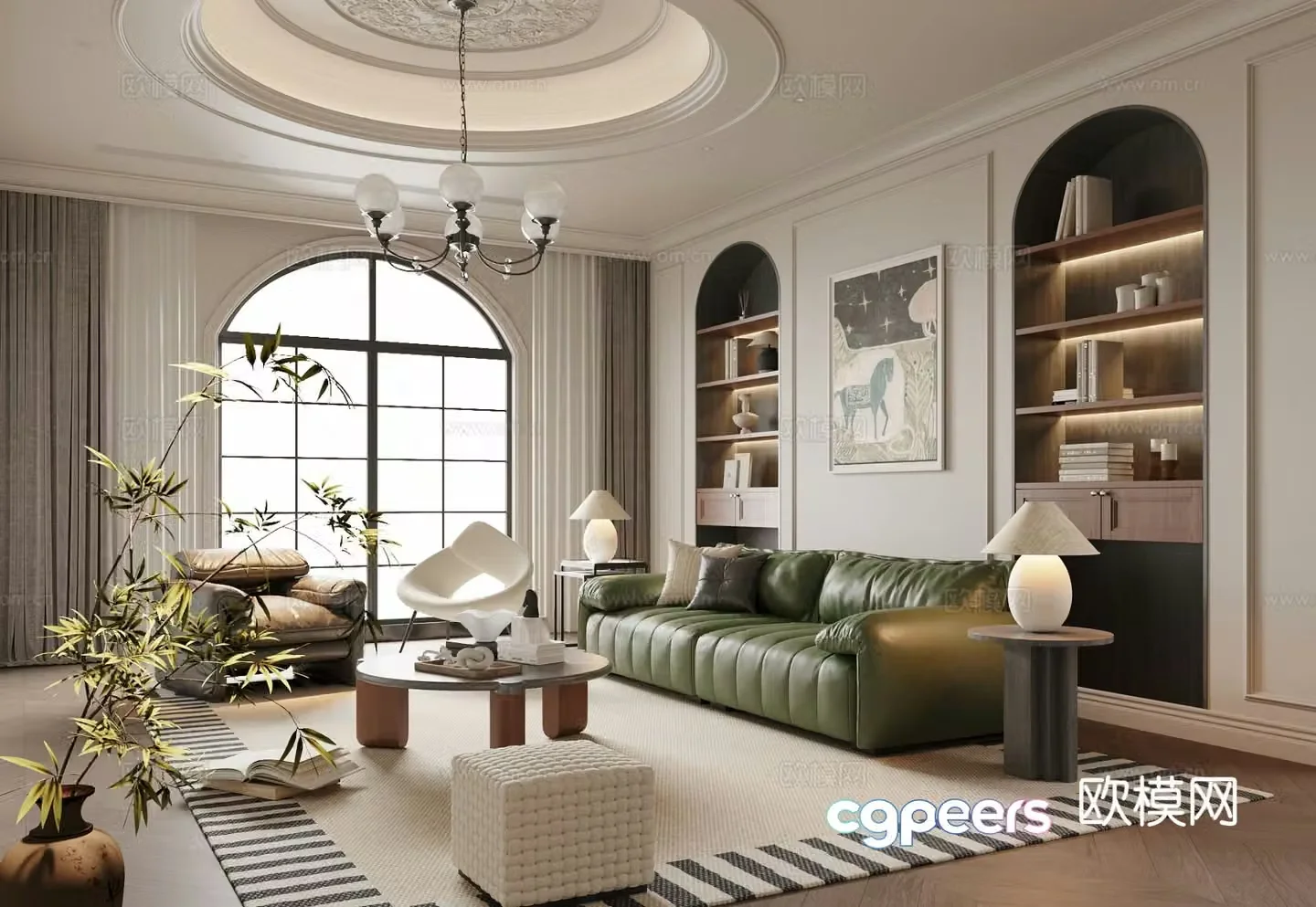 French living room 3d model