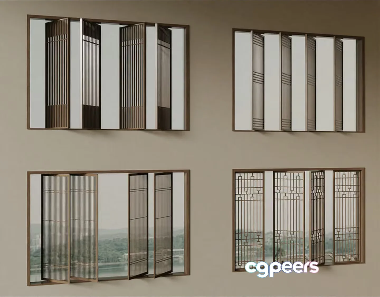Modern Window Designs 3D Model – 4866 – VRAY Render