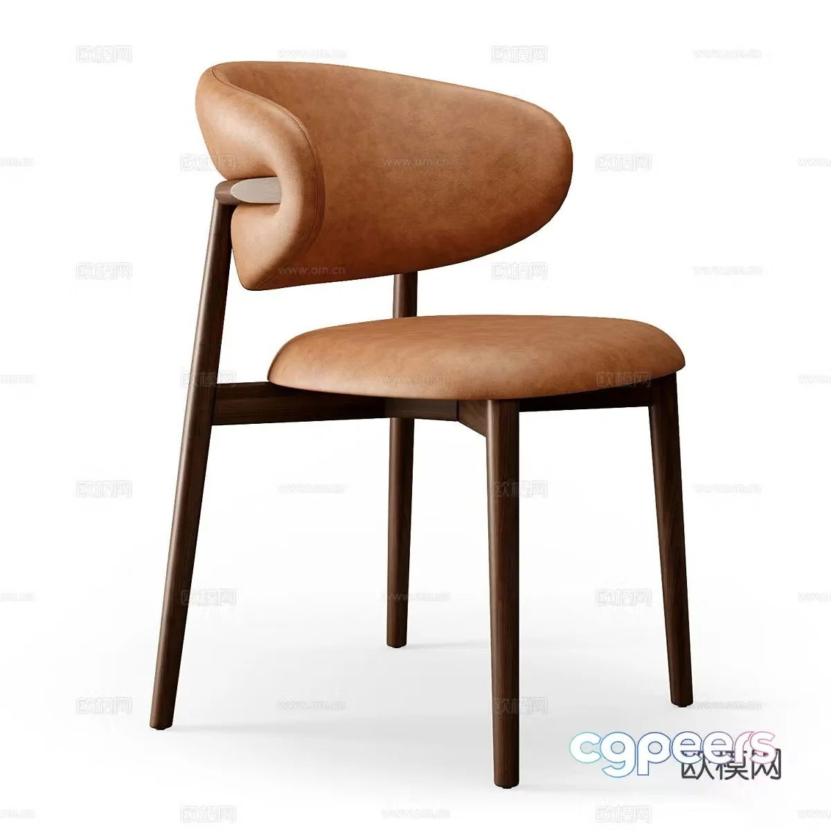 Dining chair single chair 3d model
