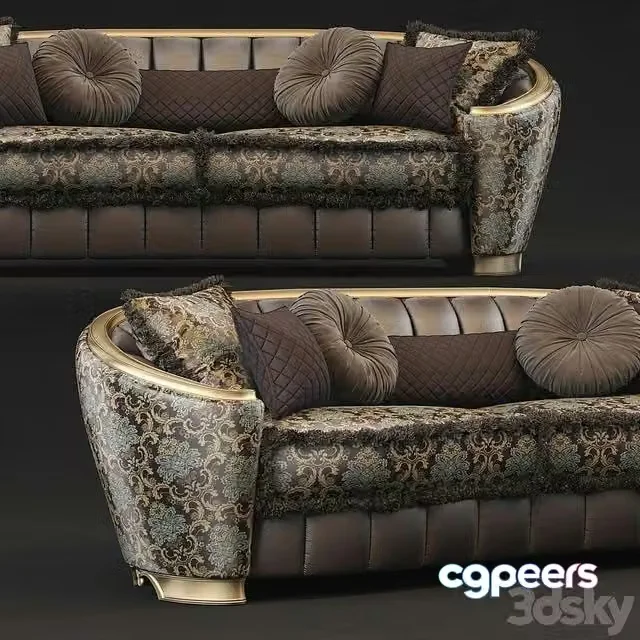3ds Max Free – Sofa GoldConfort Divano 4 posti 4 seater fofa
