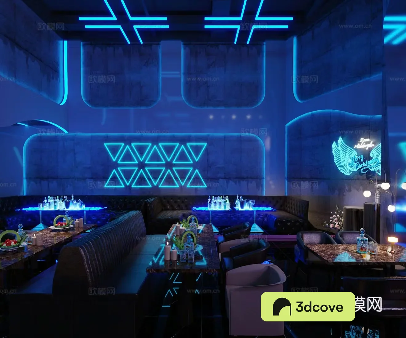Modern bar nightclub disco
