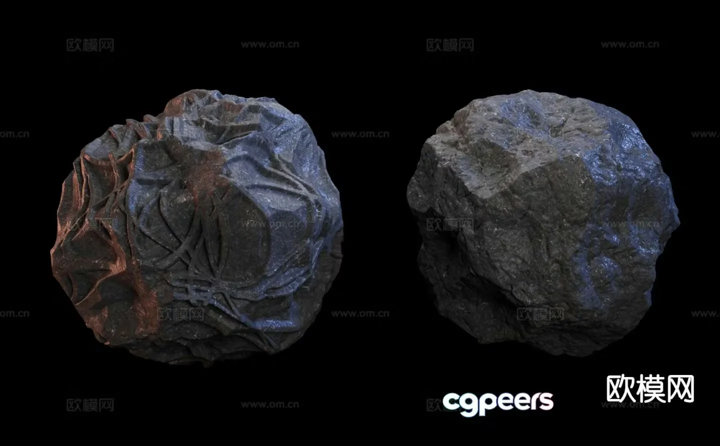 modern stone stone round stone 3d model