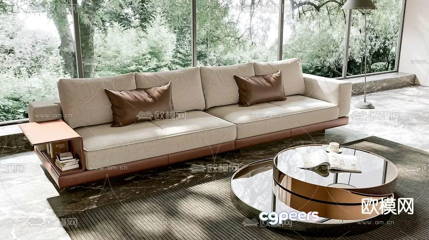 multi-person sofa 3d model