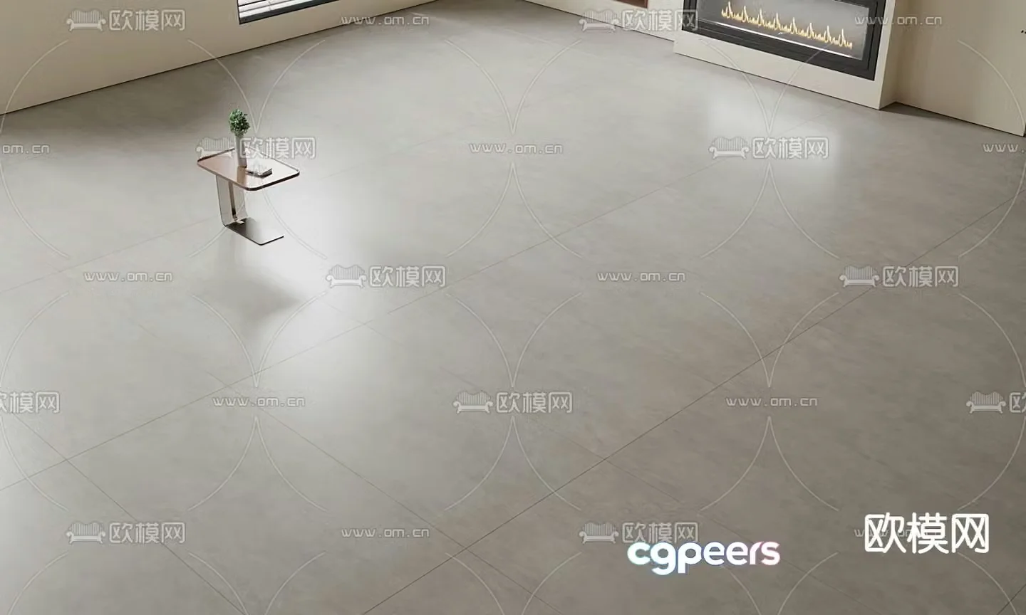 Micro-cement floor tiles Soft light tiles 3d model