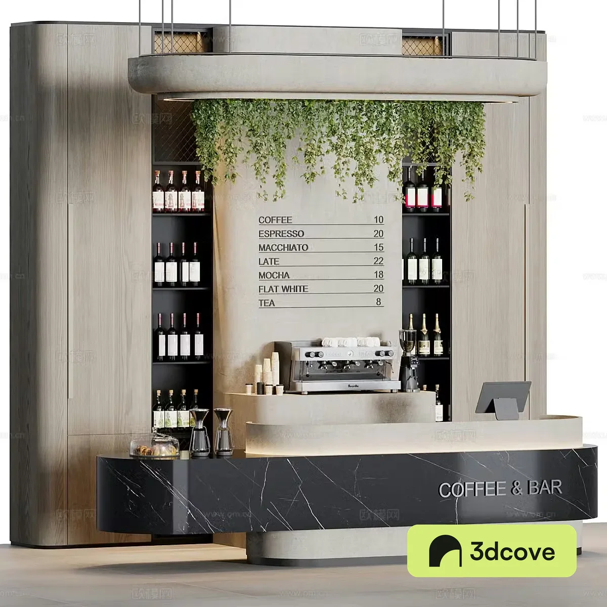 Modern coffee bar