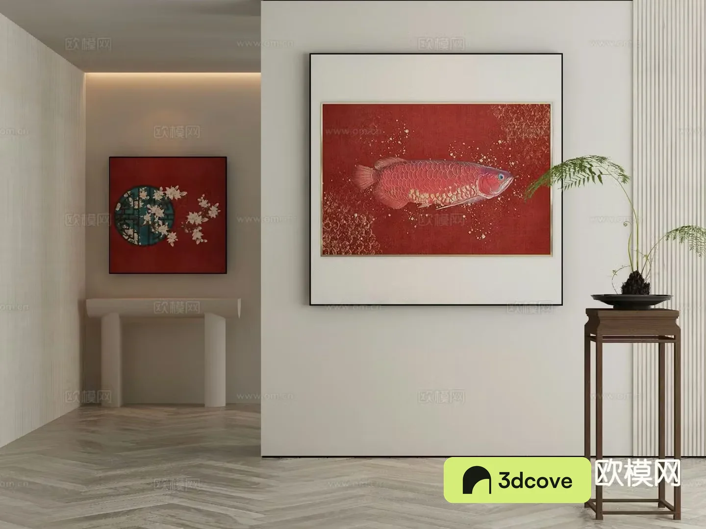 New Chinese style art painting texture painting decorative painting