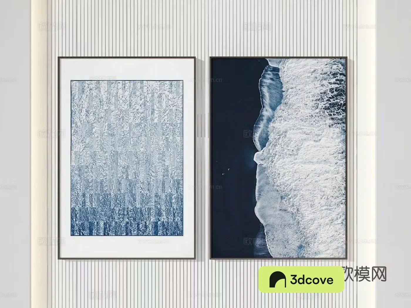 Art hanging painting decorative painting 3d model