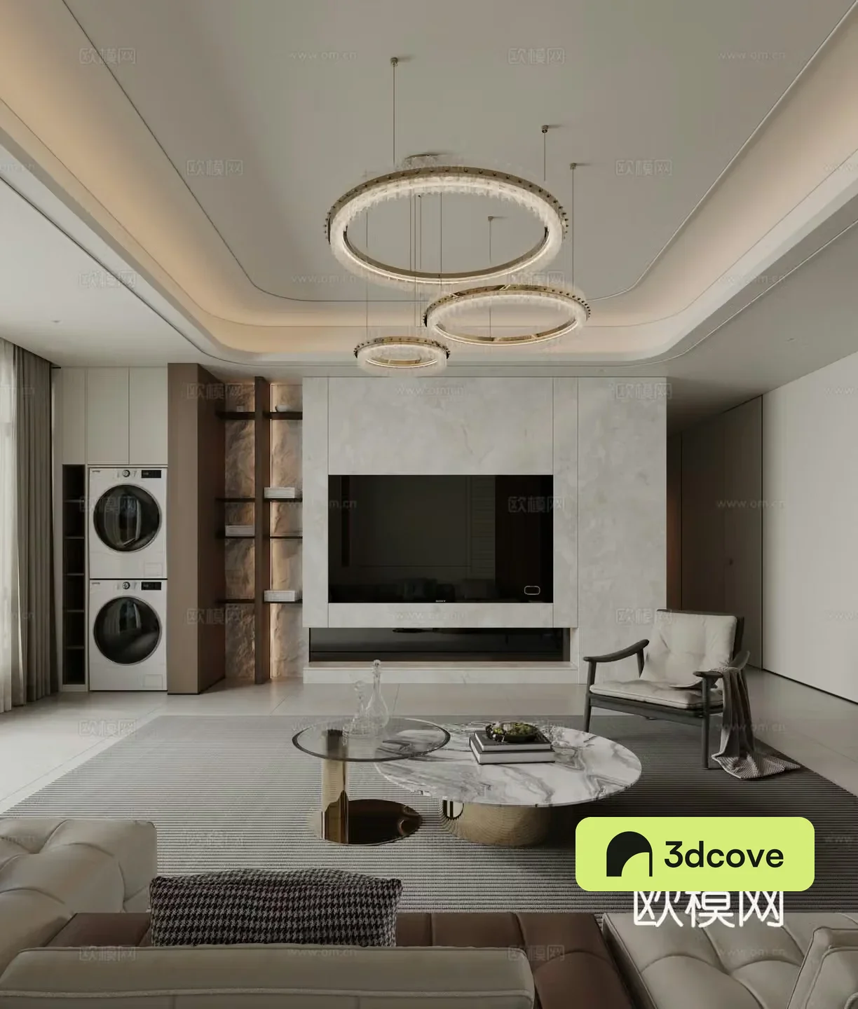 Modern TV background wall