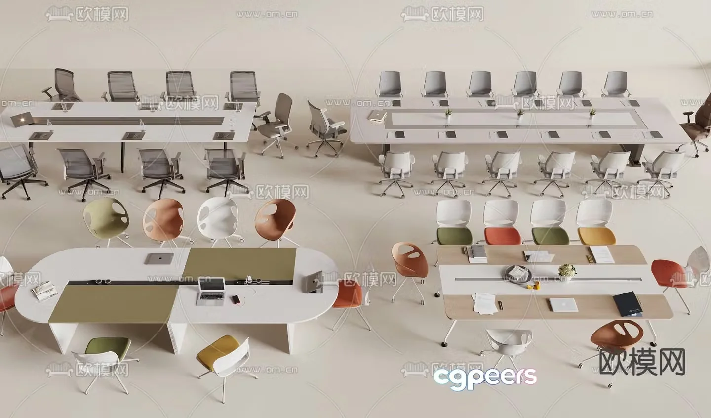 Modern conference table conference table 3d model
