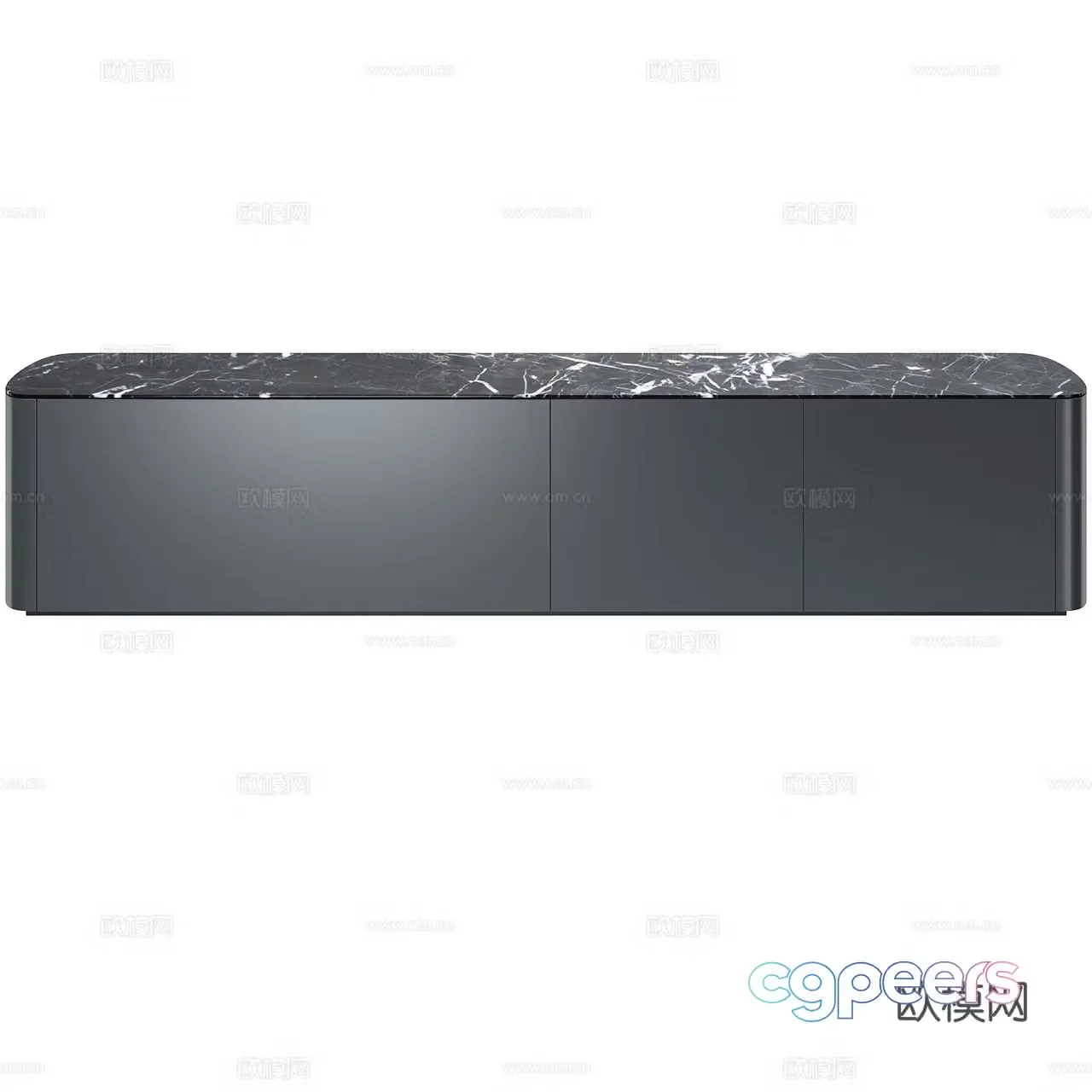Caccaro Italian minimalist TV cabinet Floor-standing TV cabinet Marble TV cabinet 3D model