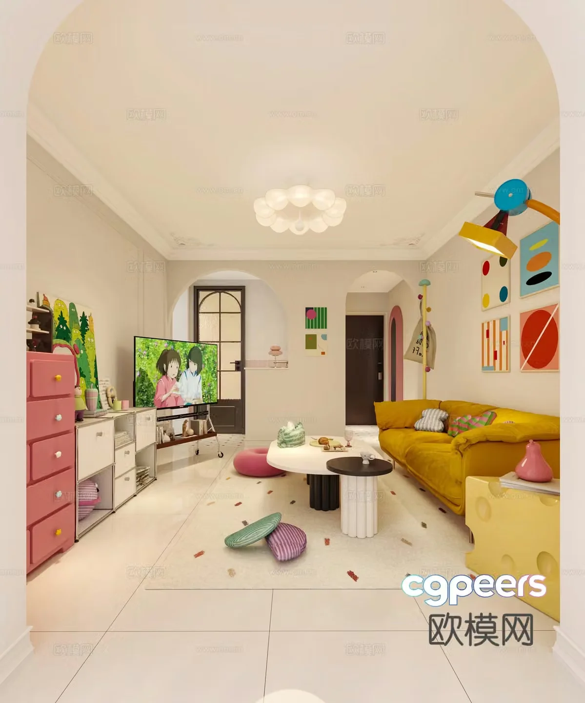 Dopamine living room 3d model